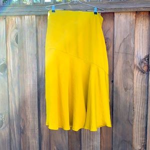 NWOT yellow midi skirt